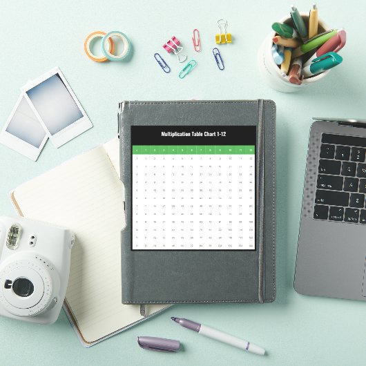 1 tot 12 vermenigvuldigingstabel Grafiek Sticker (iPad Cover)