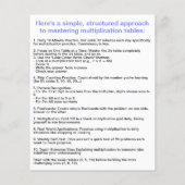 1 tot 20 vermenigvuldigingsgrafiek | Wiskunde Time Flyer (Achterkant)