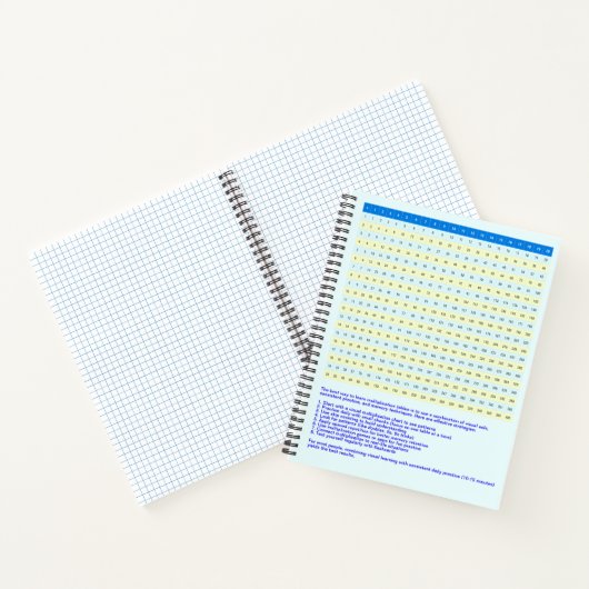 1 tot 20 vermenigvuldigingsgrafiek | Wiskunde Time Notitieboek (Binnen)