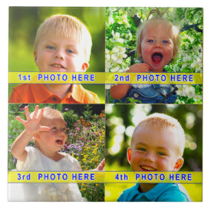 1 tot 4, Afbeelding Tegels, of als, gepersonalisee Tegeltje