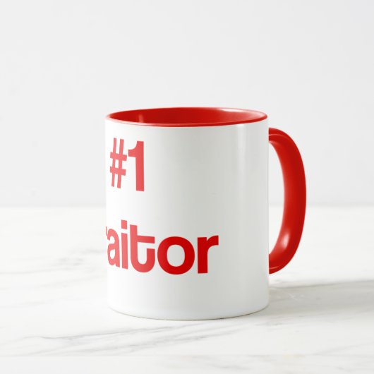 #1 Traitor Red Coffee Mok (Voorkant rechts)