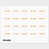 1 USD RONDE STICKER (Vel)