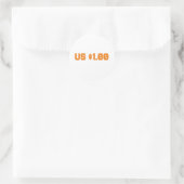 1 USD RONDE STICKER (Tas)