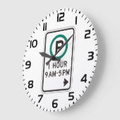 1 uur parkeren teken voor gecontroleerde parkeerzo grote klok (Hoek)
