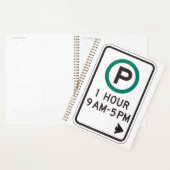 1 uur parkeren teken voor gecontroleerde parkeerzo planner (Display)