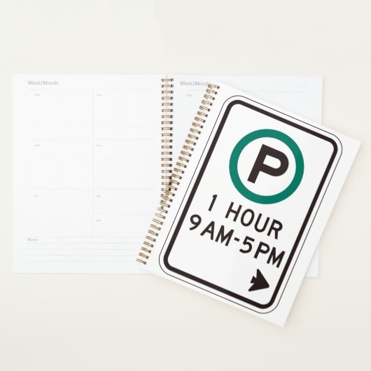 1 uur parkeren teken voor gecontroleerde parkeerzo planner (Display)