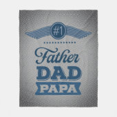 #1 Vader  Fleece Deken (Voorkant)