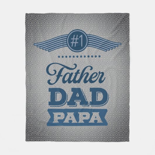 #1 Vader Fleece Deken (Voorkant)