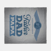 #1 Vader  Fleece Deken (Voorkant (Horizontaal))