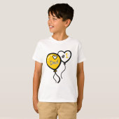 #1 Vader Hart Ballonnen Vaderdag Kinderen T-shirt (Voorkant volledig)