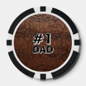 #1 Vader Leerlook Poker Chips (Voorkant)