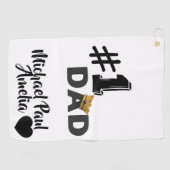 #1 Vader Persoonlijke Golf Handdoek (Horizontaal)