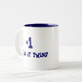 #1 vader van tweeling tweekleurige koffiemok (Voorkant links)