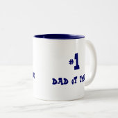 #1 vader van tweeling tweekleurige koffiemok (Voorkant rechts)
