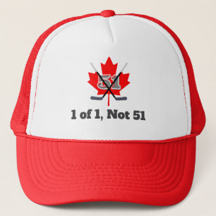 1 van 1 Niet 51 Canadese Identiteit Maple Leaf Hoc Trucker Pet