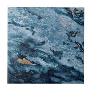 1 van 3 kobalt Blue Veined Faux Granite Tegeltje