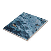 1 van 3 kobalt Blue Veined Faux Granite Tegeltje (Zijkant)