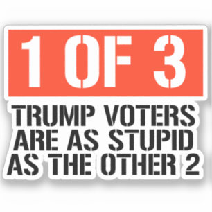 1 van 3 Trump kiezers Sticker