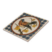 1 van 5 Repro 1890 Doulton Lambeth Hand geschilder Tegeltje (Zijkant)