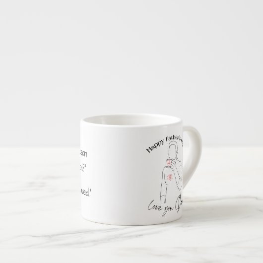 1 van 7 Papa Jokes Espresso Cup Kop (Voorkant rechts)