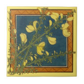 1 van 8 repro Victoriaans Maw floral transferware Tegeltje (Voorkant)