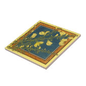 1 van 8 repro Victoriaans Maw floral transferware Tegeltje (Zijkant)