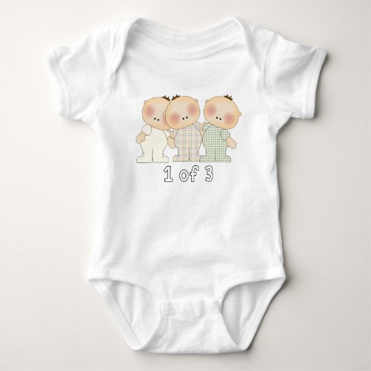 1 van de 3 Triplets Romper (Voorkant)