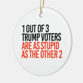 1 van de 3 Trump-kiezers Keramisch Ornament (Links)