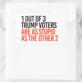 1 van de 3 Trump-kiezers Rechthoekige Sticker (Tas)