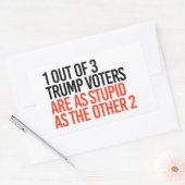 1 van de 3 Trump-kiezers Rechthoekige Sticker (Envelop)