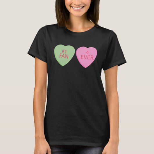 1 ventilator 4 ooit Happy Valentiines Day Conversa T-shirt (Voorkant)