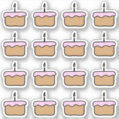 1" verjaardagstaart stickers voor planners & kalen (Voorkant)