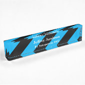 #1 Verkoper Modern Blauw en Zwart Acryl Naambordje