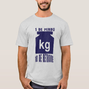 1 verlies 10 terugvinding gewicht kg t-shirt
