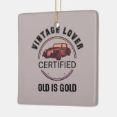 1.vintage autoloverij keramisch ornament (Links)