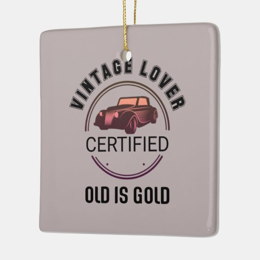 1.vintage autoloverij keramisch ornament (Links)