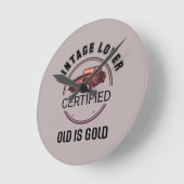 1.vintage autoloverij ronde klok (Hoek)