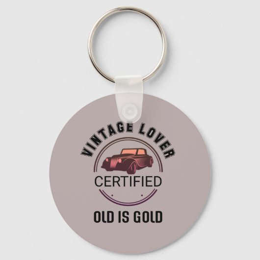 1.vintage autoloverij sleutelhanger (Voorkant)