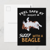 1 Voel je veilig in de nachtrust met een beagle Briefkaart (Voorkant / Achterkant)