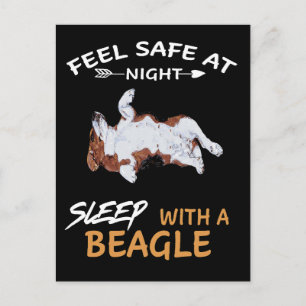 1 Voel je veilig in de nachtrust met een beagle Briefkaart