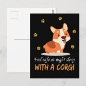 1 Voel je veilig in de nachtrust met een Corgi Briefkaart (Voorkant / Achterkant)