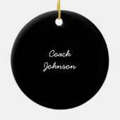 #1 Voetbal coach Grote Alle Keramisch Ornament (Achterkant)