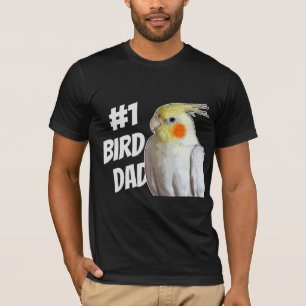 #1 Vogel Vader Cockatiel Nummer Een Birb Vader Gra T-shirt