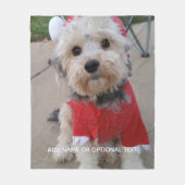 1 volledige foto - aangepaste tekst - verticaal po fleece deken (Voorkant)