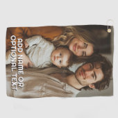 1 Volledige foto en eenvoudige Chunky Text Sjabloo Golfhanddoek (Horizontaal)