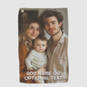 1 Volledige foto en eenvoudige Chunky Text Sjabloo Golfhanddoek (Voorkant)