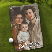 1 Volledige foto en eenvoudige Chunky Text Sjabloo Golfhanddoek