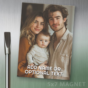 1 Volledige Foto en Eenvoudige Klomptekst Sjabloon Magnetische Uitnodiging