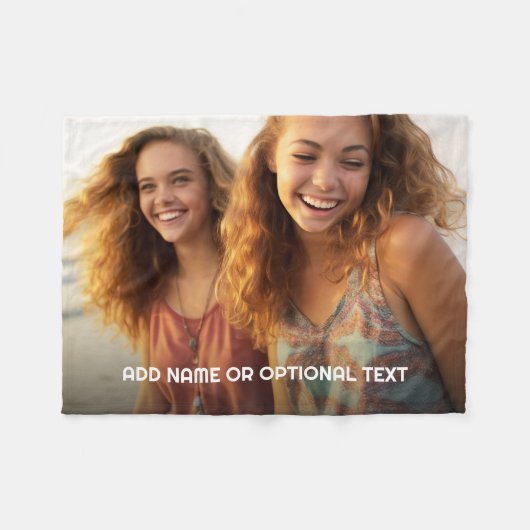 1 Volledige foto en tekst - horizontaal landschap Fleece Deken (Voorkant (Horizontaal))