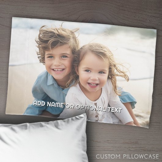 1 Volledige foto en tekst - horizontaal landschap Kussensloop